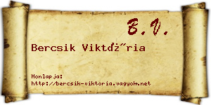 Bercsik Viktória névjegykártya