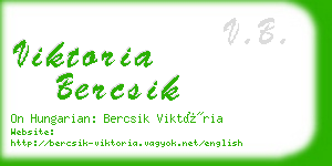 viktoria bercsik business card